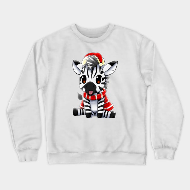 Cute Zebra Drawing Crewneck Sweatshirt by Play Zoo